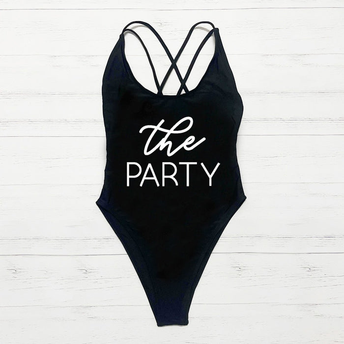 Wife of the Party + The Party - Once Piece Cross-Back Suit